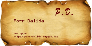 Porr Dalida névjegykártya